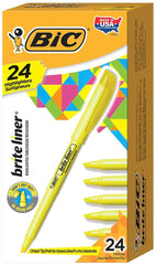 HIGHLIGHTER BRITE LINER YELLOW PACK OF 24