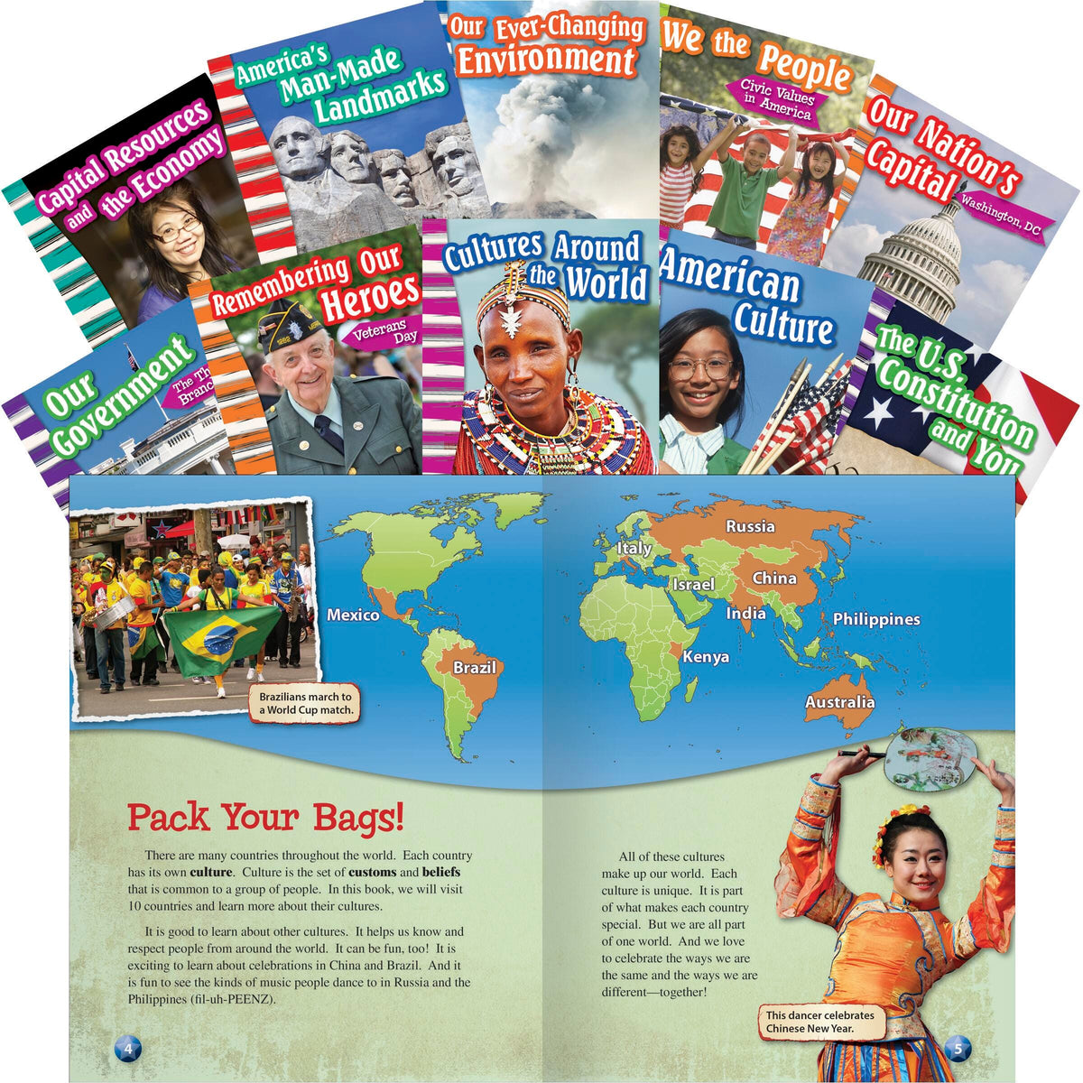 BOOKS SOCIAL STUDIES GR 3 SET OF 10