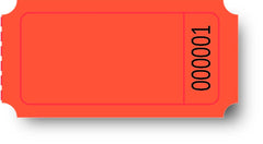 TICKETS - BLANK - 1X2 SINGLE ROLL - RED - PACK OF 2000