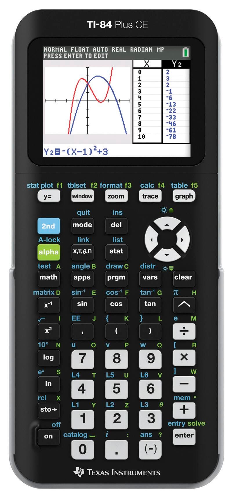 CALCULATOR GRAPHING TI 84 PLUS CE - 84CEPY/TBL/1L1
