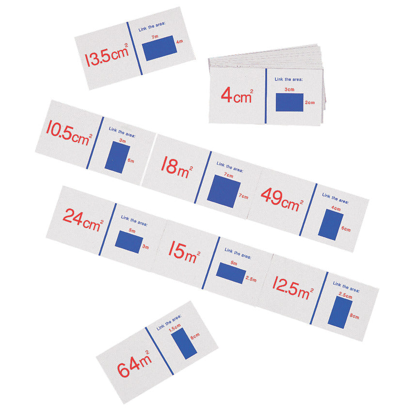 Area Calculation Dominoes Set