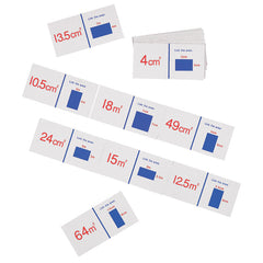 Area Calculation Dominoes Set