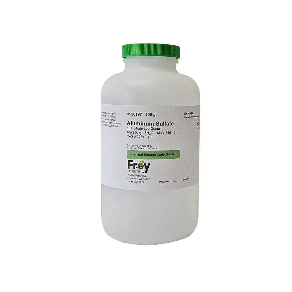 CHEM ALUMINUM SULFATE 18 HYDRATE LG 500G