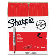 MARKER SHARPIE PERMANENT FINE RED PACK OF 36