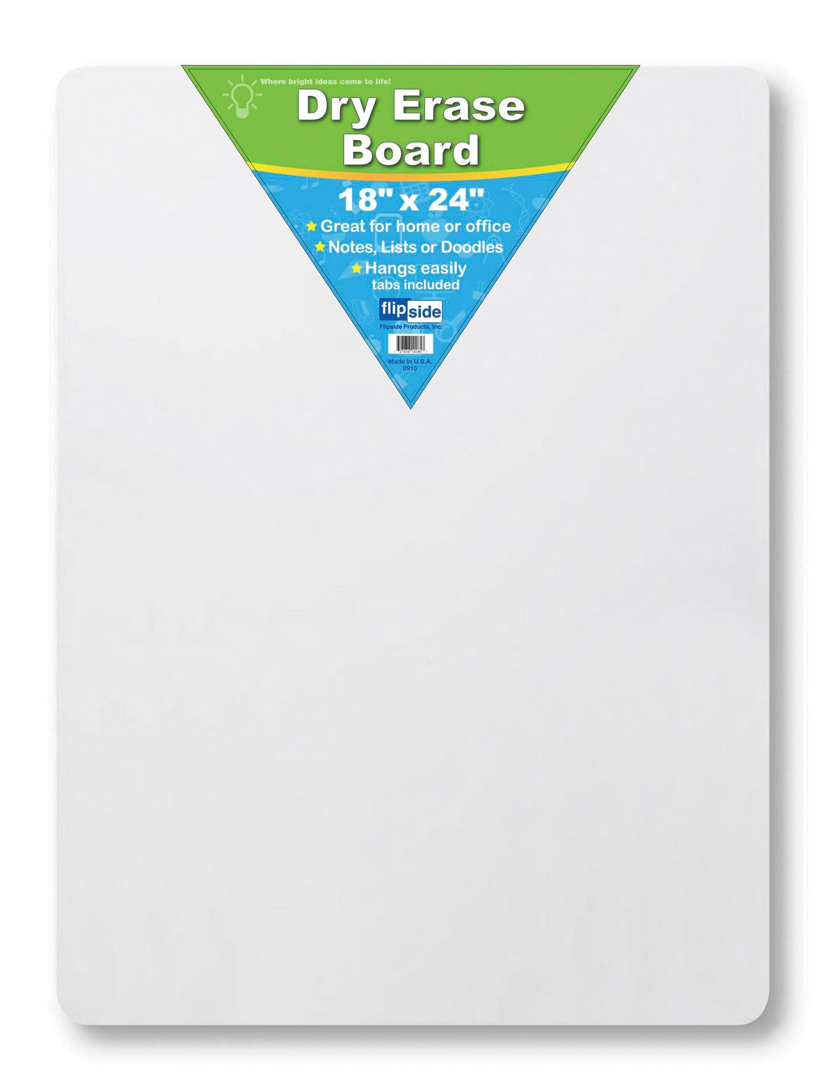 DRY ERASE BOARD PLAIN 18 X 24 IN