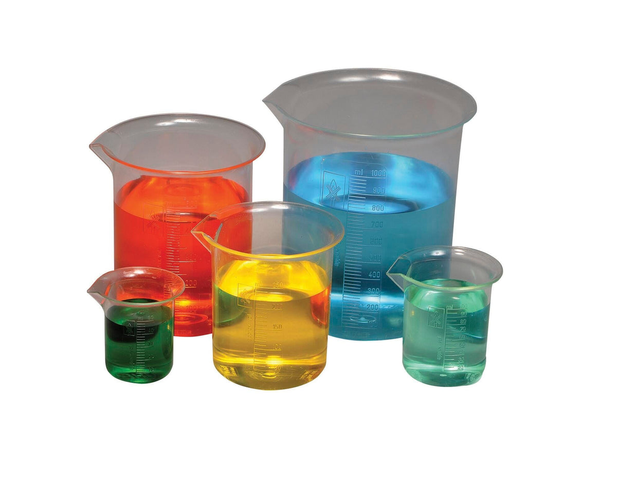 BEAKER PLASTIC PMP SET OF 5