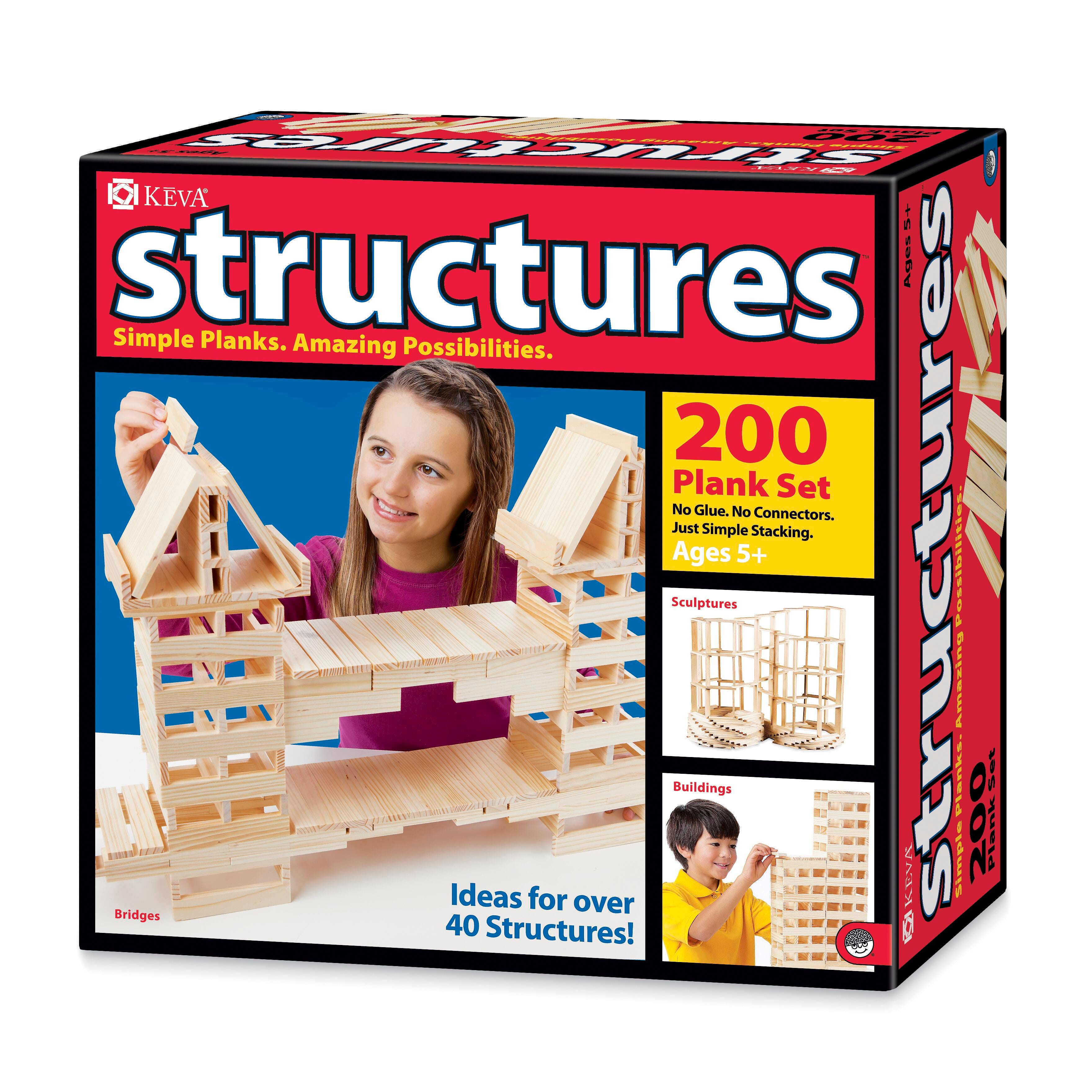 KEVA STRUCTURES WOODEN PLANKS BUILDING SET OF 200