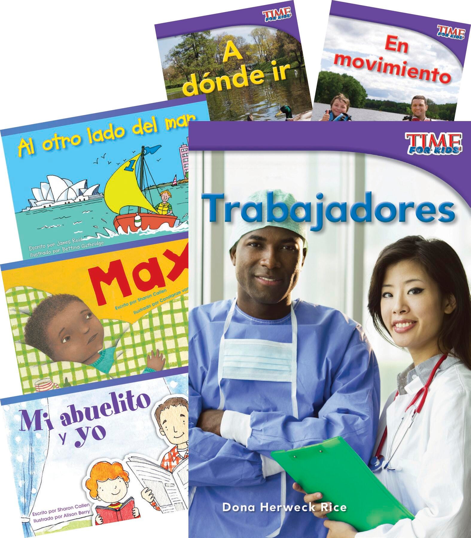 BOOKS POR LA COMUNIDAD/IN THE COMMUNITY SPANISH SET OF 6