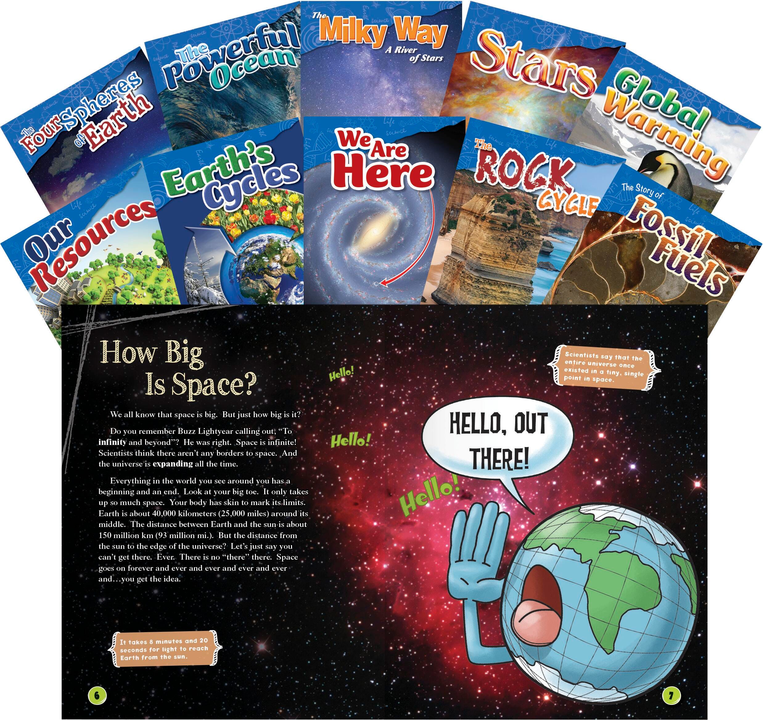 BOOKS LETS EXPPLORE EARTH SPACE SCIENCE GR 4-5 SET OF 10