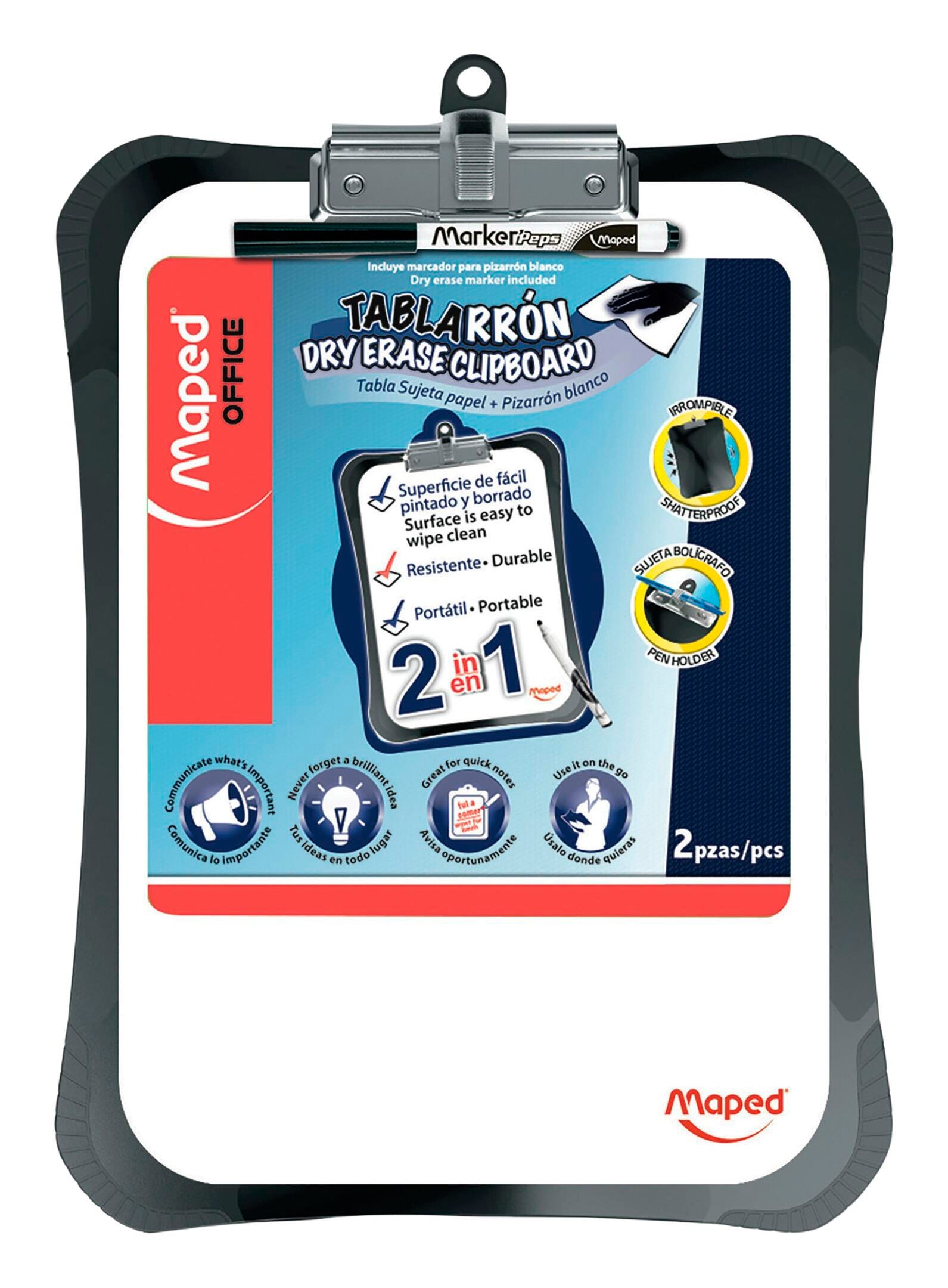 DRY ERASE CLIPBOARD WITH MARKER