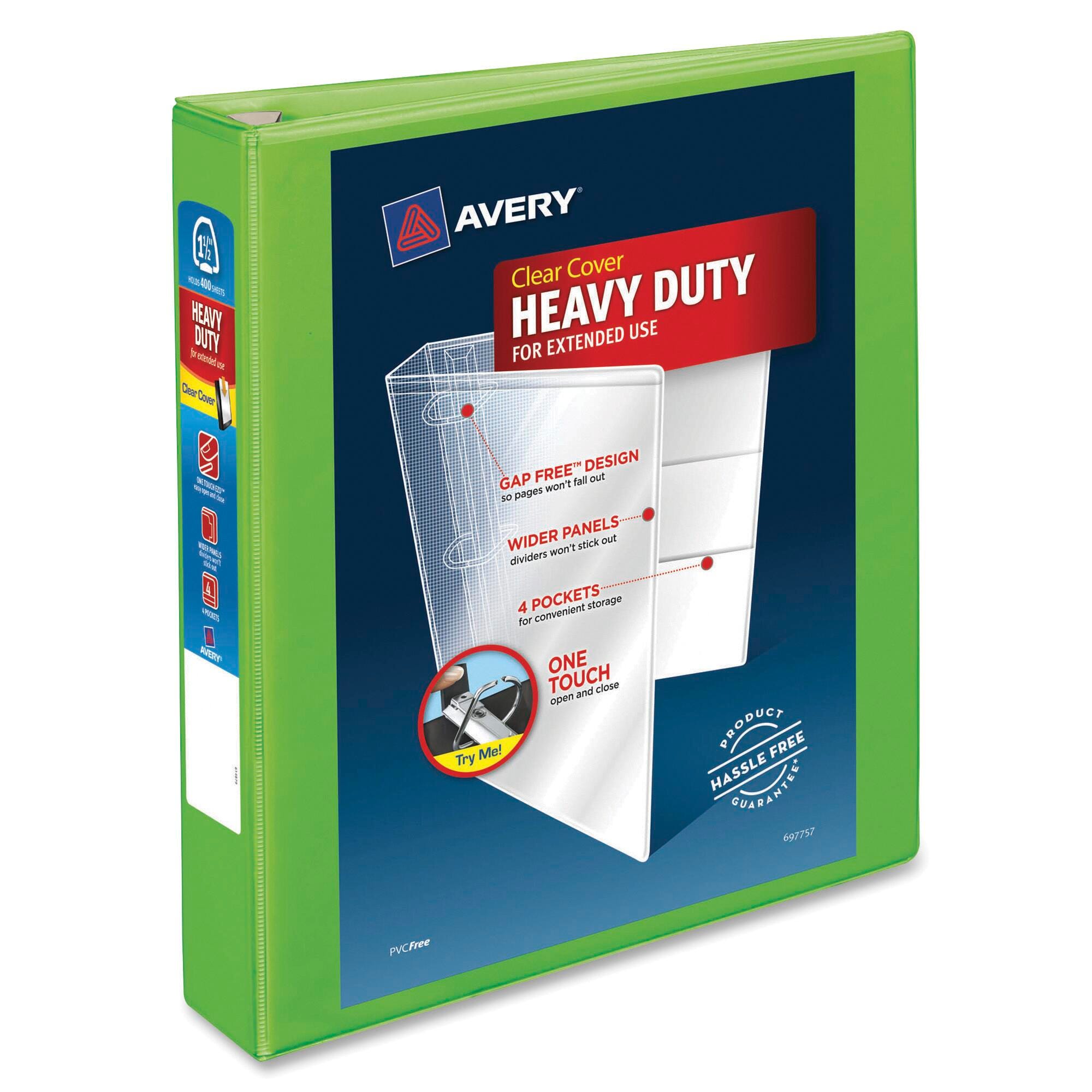 BINDER VIEW EZD RING 1.5 IN CHARTREUSE AVE79773