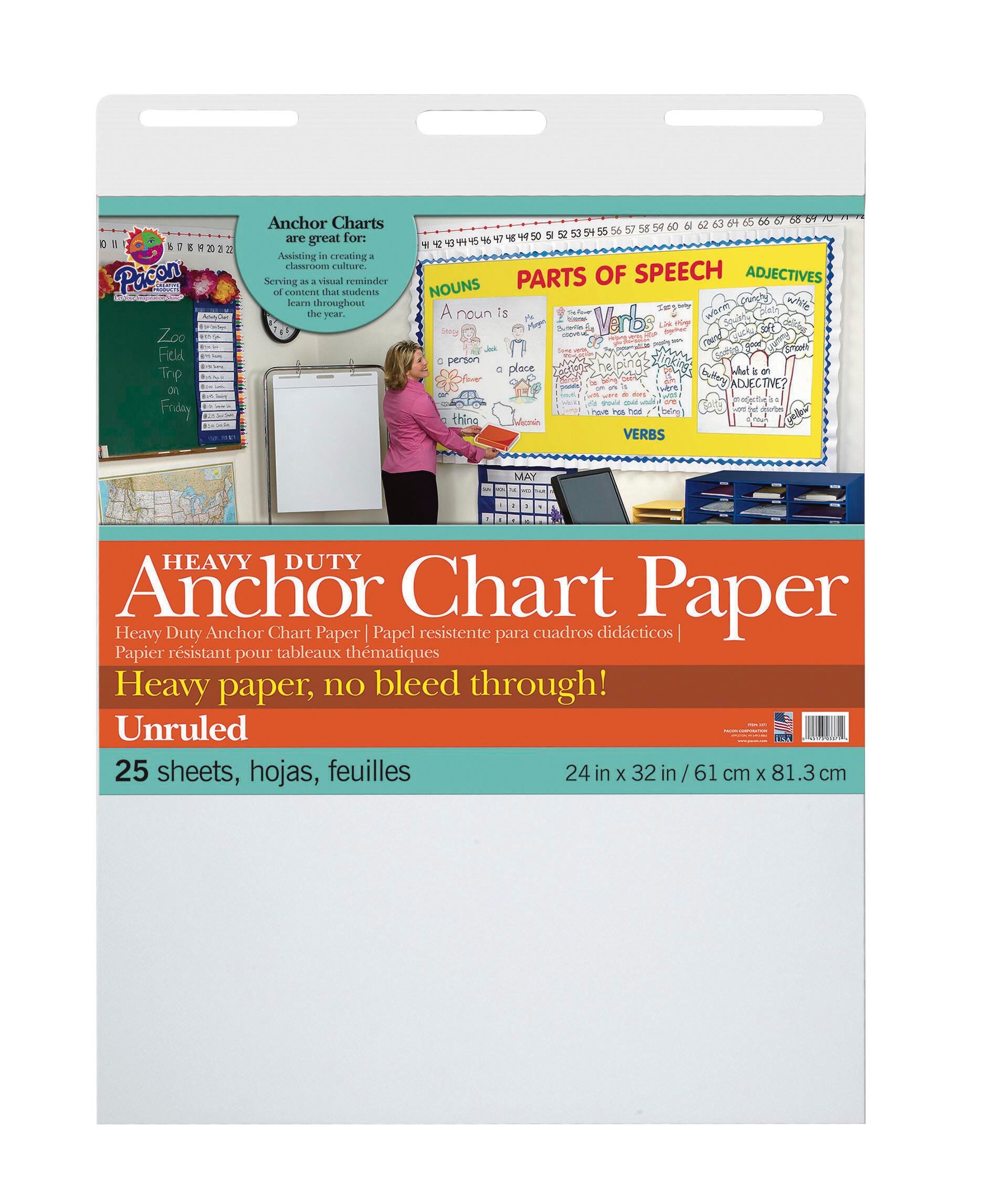 PAPER CHART ANCHOR 24X32 UNRULED 25 SHTS