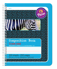 COMP BOOK SPIRAL 1/2 IN RULED 100 SHEETS 9.75X7.5 BLUE