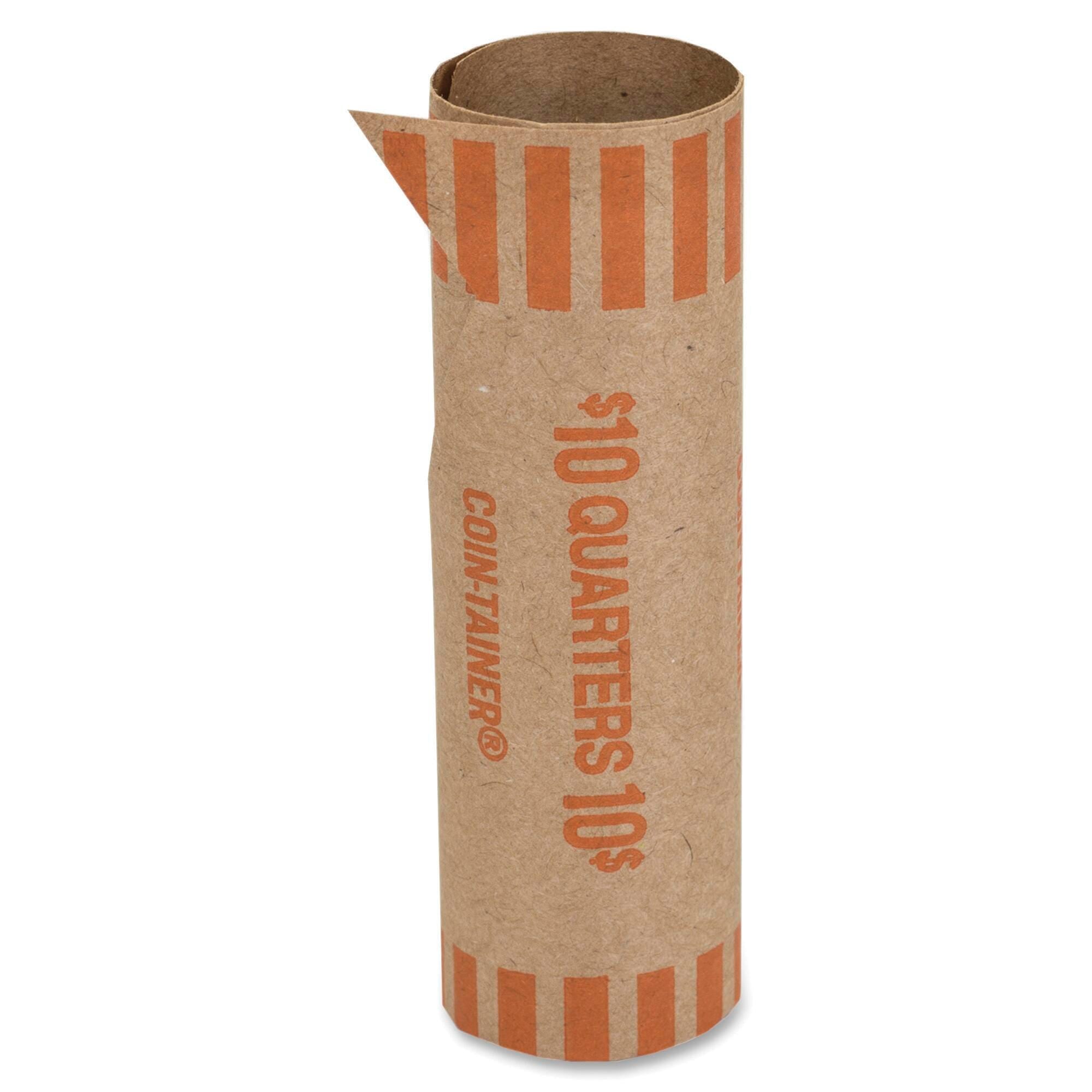 COIN WRAP TUBULAR QUARTERS ORANGE CTX20025 PACK OF 1000