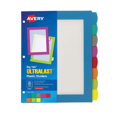 DIVIDERS ULTRALAST BIG TAB 8 TAB MULTICOLOR AVE24901