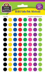 STICKERS MINI COLORFUL CIRCLES VALU PACK SET OF 1144