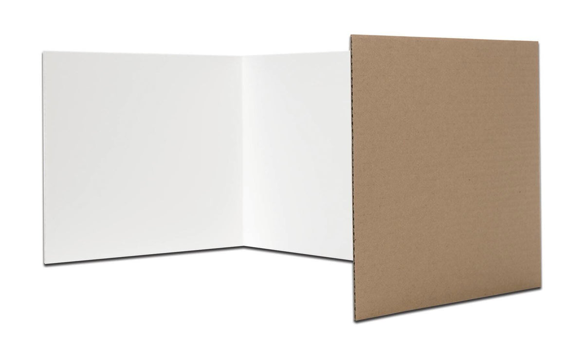 CARREL STUDY ECONOMY 18X48 IN WHITE PACK OF 24