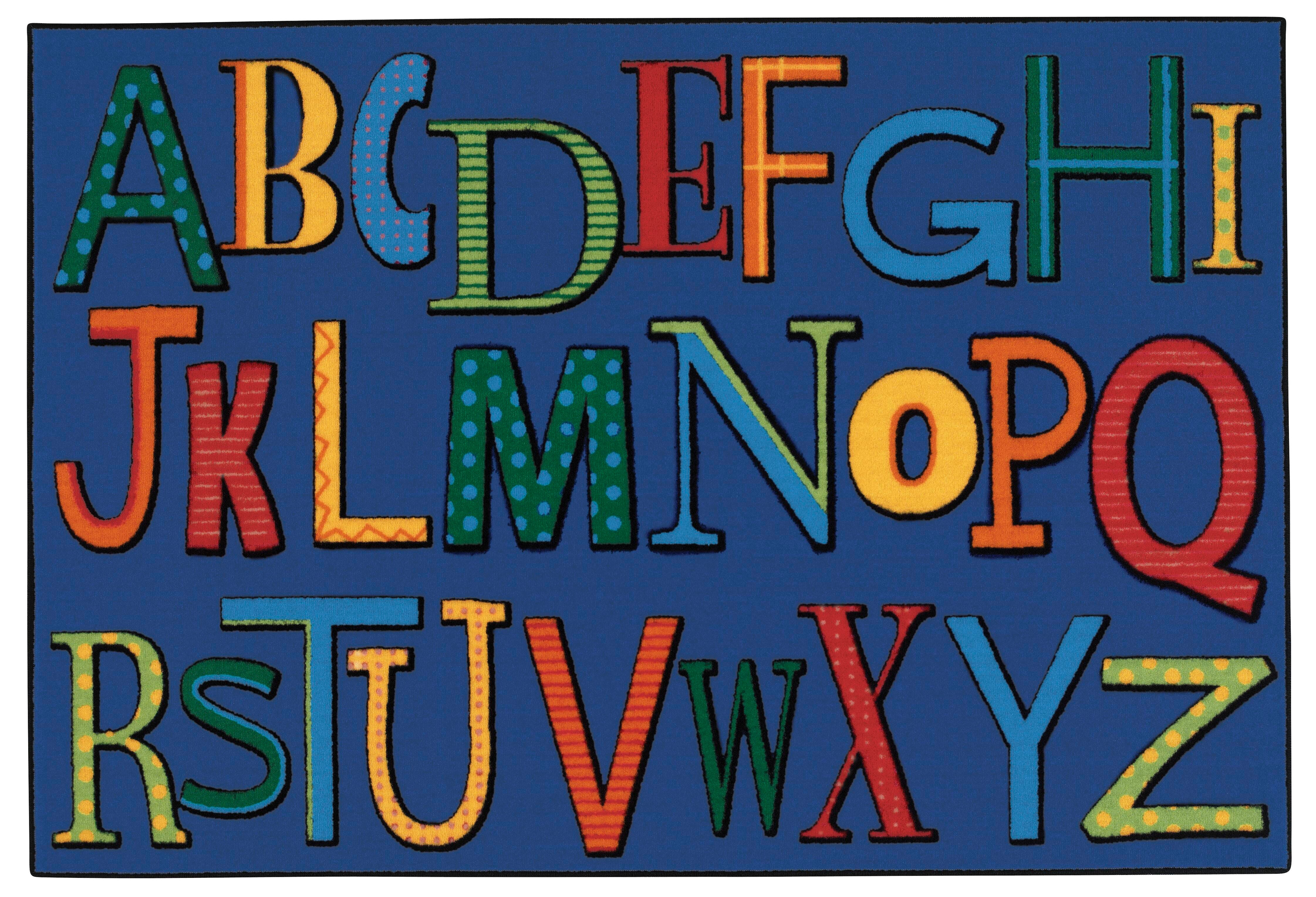 CARPETS FOR KIDS - KIDSVALUE PLAYFUL ALPHABET - 4 FT X 6 FT RECTANGLE