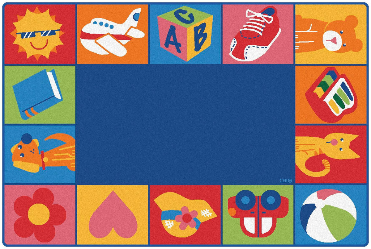 CARPETS FOR KIDS - KIDSOFT TODDLER BLOCKS - 6 FT X 9 FT RECTANGLE