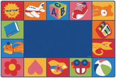 CARPETS FOR KIDS - KIDSOFT TODDLER BLOCKS - 6 FT X 9 FT RECTANGLE