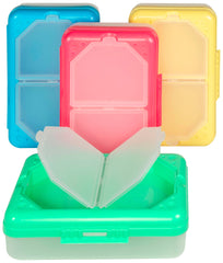 STORAGE BOX 3 COMPARTMENTS ASSORTED COLORS