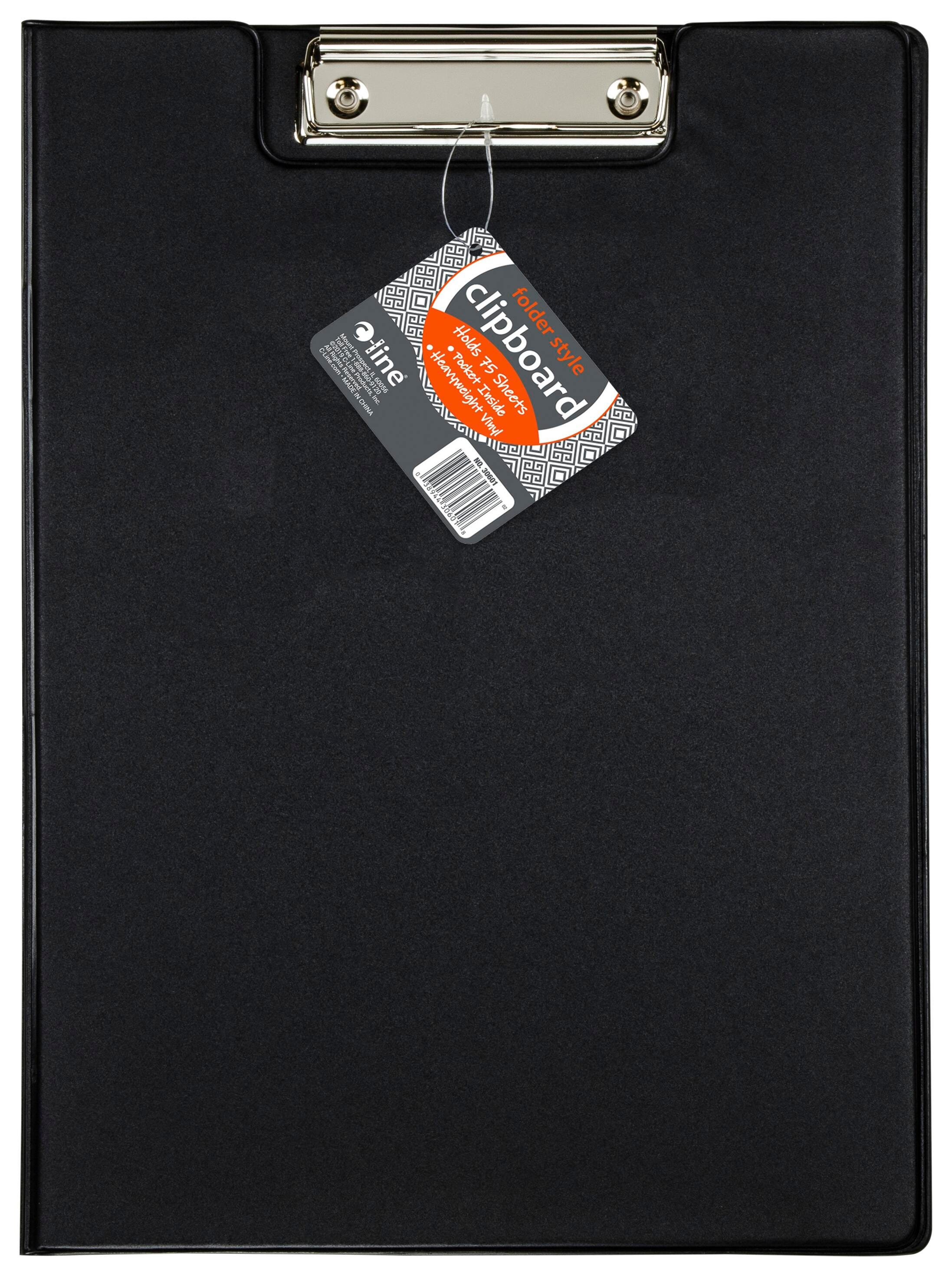 CLIPBOARD FOLDER PLASTIC BLACK