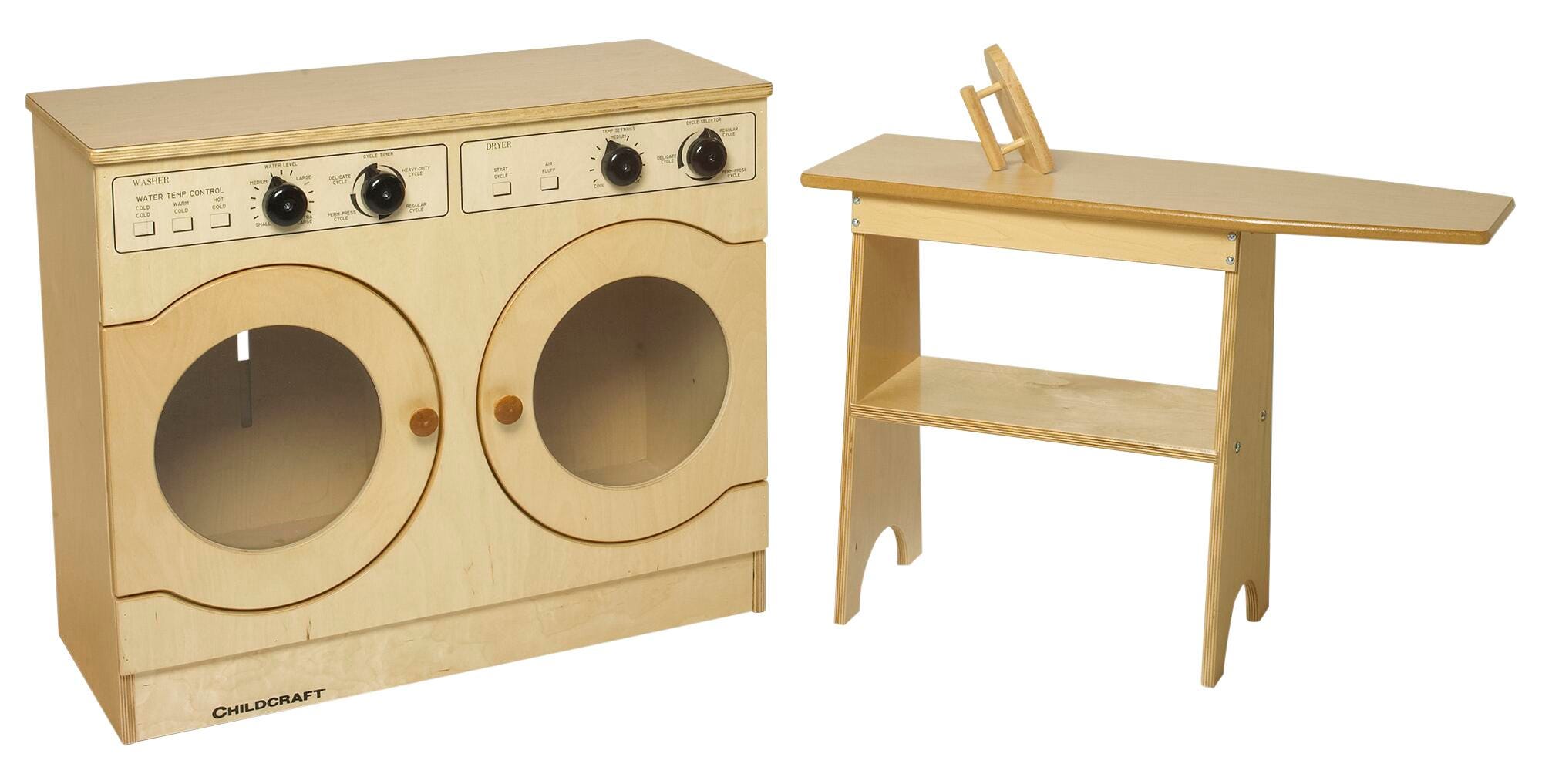 KIT LAUNDRY CENTER - MODERN WASHER-DRYER-IRON-IRONING BOARD - SET OF 3