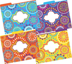 FILE FOLDERS LETTER MOROCCAN MULTI-DESIGN SET OF 12