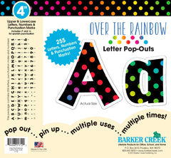 LETTERS POP OUT BARKER CREEK 4 IN RAINBOW