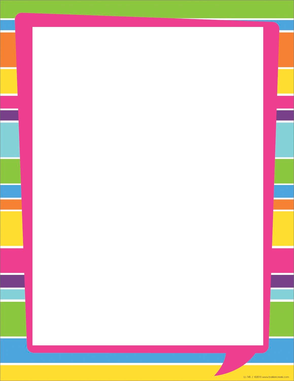 PAPER COMPUTER HAPPY BRIGHT STRIPES 8.5X11 IN 50 SHTS