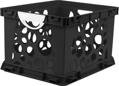CRATE LARGE WITH HANDLES BLACK/WHITE PACK OF 3