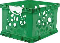 CRATE LARGE WITH HANDLES GREEN/WHITE PACK OF 3