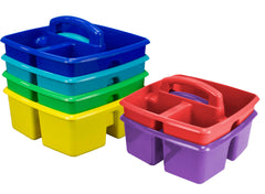 CADDY SUPPLIES PLASTIC 9.25X9.25X5.25 ASSORTED SET OF 6