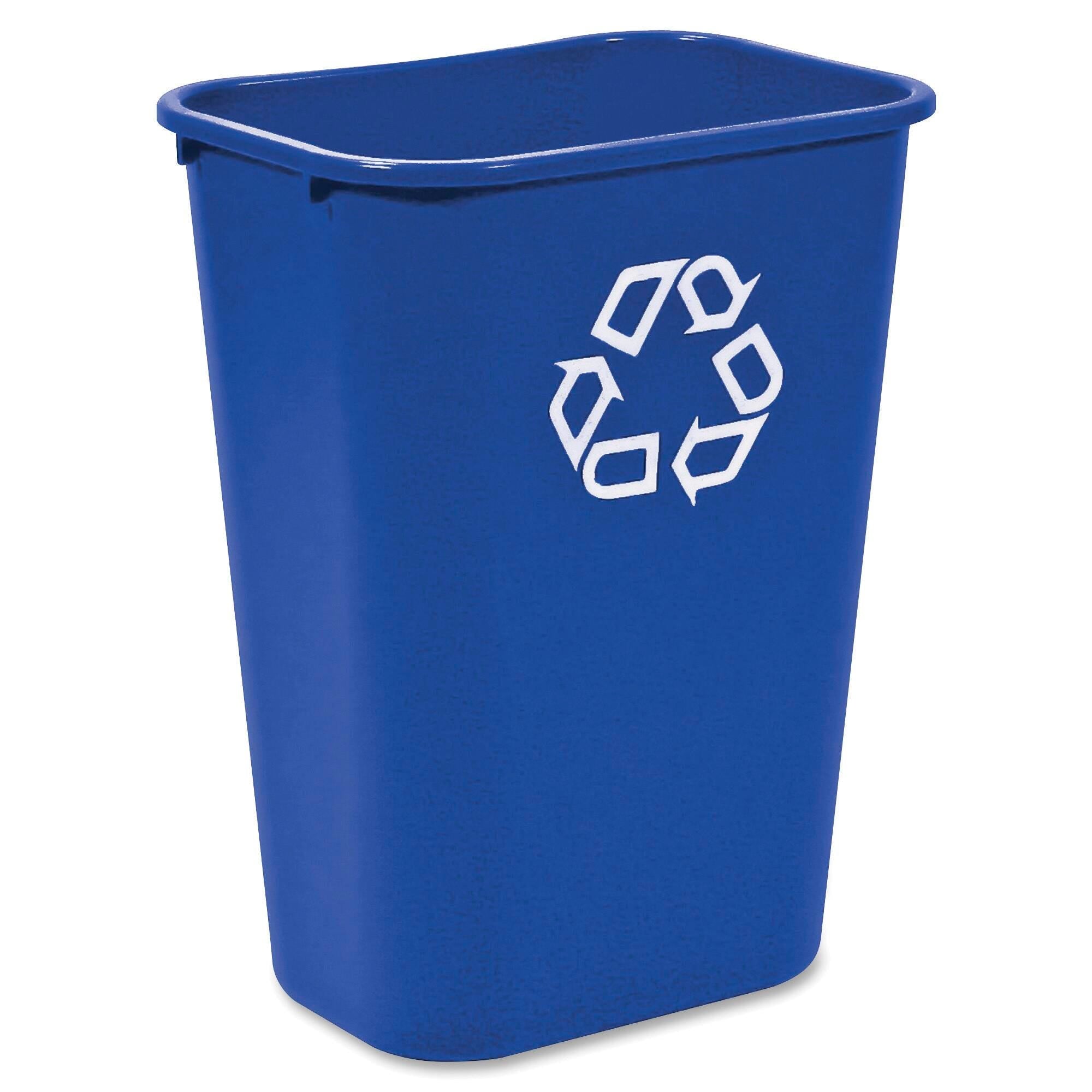 RECEPTACLE - LARGE RECYCLING WASTEBASKET - 103 GALLON CAPACITY - 11 W X 15-3/10 D X 20 H IN - BLUE COLOR - EACH