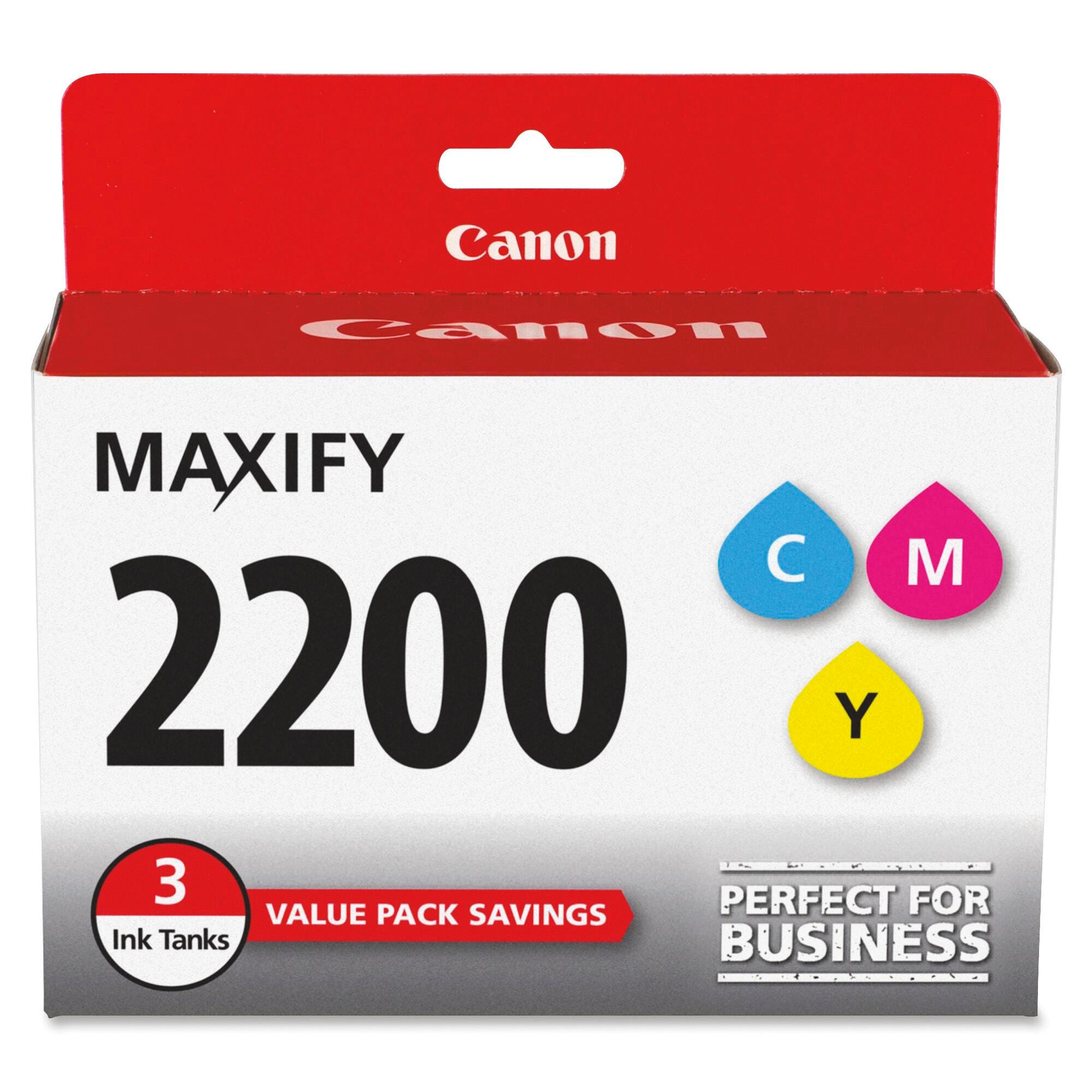 CARTRIDGE TANK CANON CNMPGI2200CMY MULTI-COLOR PK OF 3