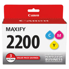 CARTRIDGE TANK CANON CNMPGI2200CMY MULTI-COLOR PK OF 3
