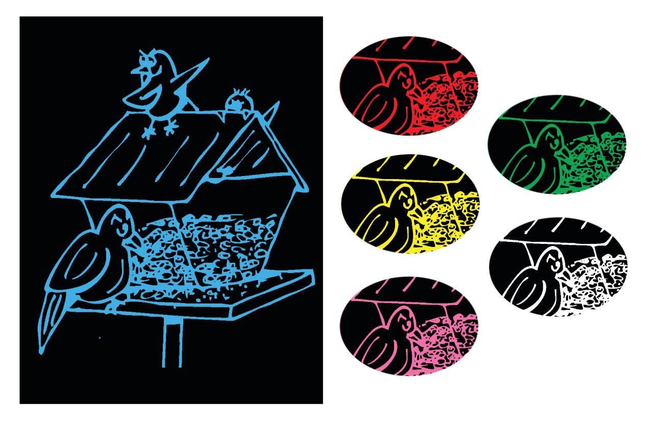 PAPER ETCH DRAWING SOLID COLORS PACK OF 12