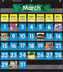 POCKET CHART MONTHLY CALENDAR BLACK