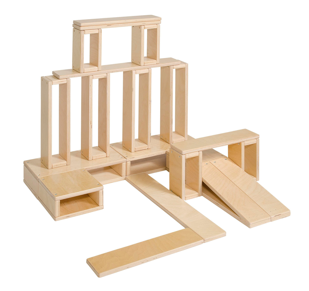 FINISHED HOLLOW BLOCK PRESCHOOL SIZE SET - 20 PIECE SET