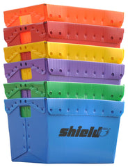 SMALL STORAGE BIN RAINBOW COLORS - SET OF 6