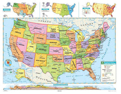 MAP INTERMEDIATE POLITICAL U.S. MAP
