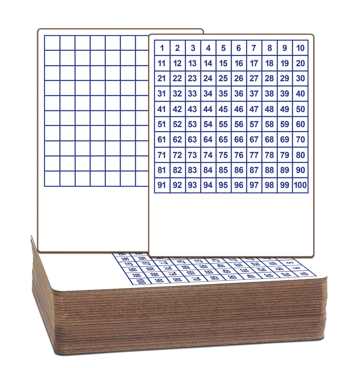 DRY ERASE MATH HUNDREDS GRID TWO SIDED BOARD 9 X 12 PACK OF 24