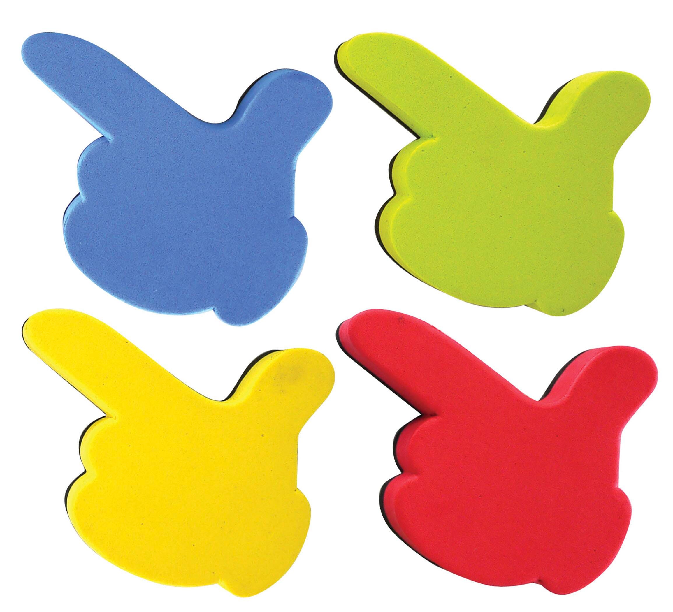 DRY ERASE ERASER CALL-OUT MAGENTIC FINGER POINTER SET OF 4