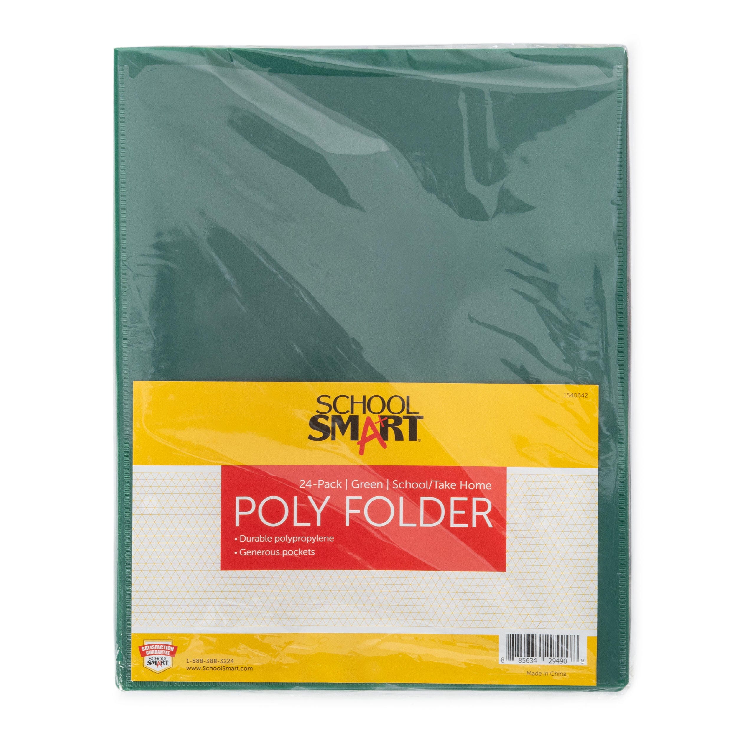 FOLDER TAKE HOME HEAVY DUTY GREEN SCHOOL SMART PACK OF 24