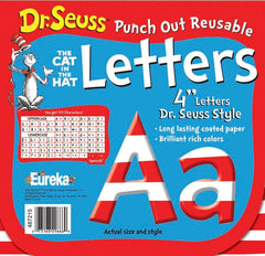 LETTERS PUNCH OUT DR SEUSS RED STRIPES SET OF 217