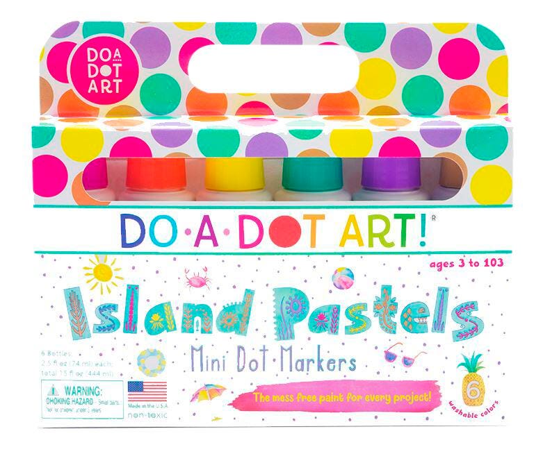 PAINT WASH MARKER DO A DOT MINI ASST ISLAND PASTELS SET OF 6
