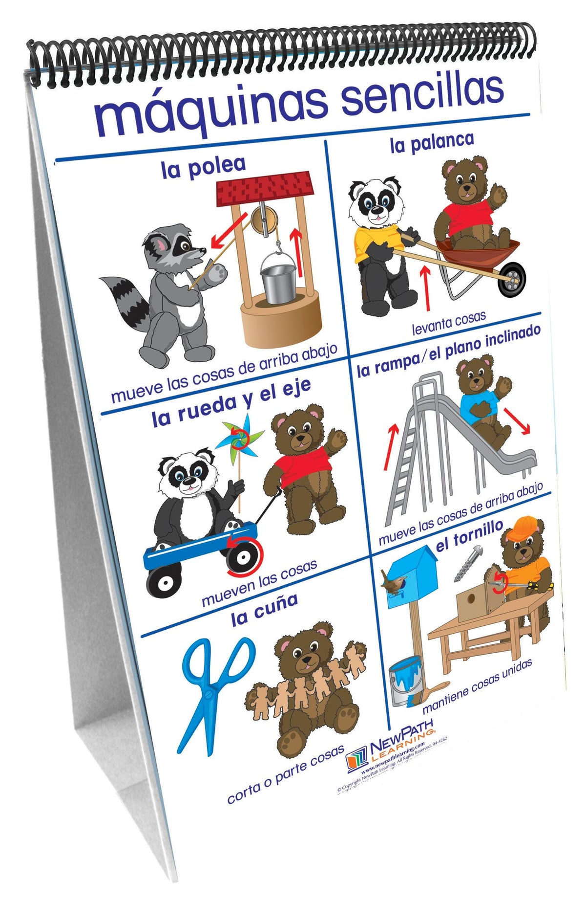 FLIP CHART PUSHING MOVING AND PULLING SET GR K-2 SPANISH EDITION