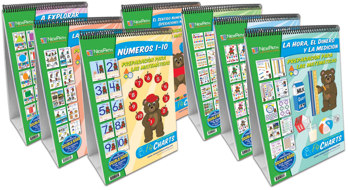 FLIP CHARTS EARLY CHILDHOOD MATH SPANISH EDITION SET OF 7