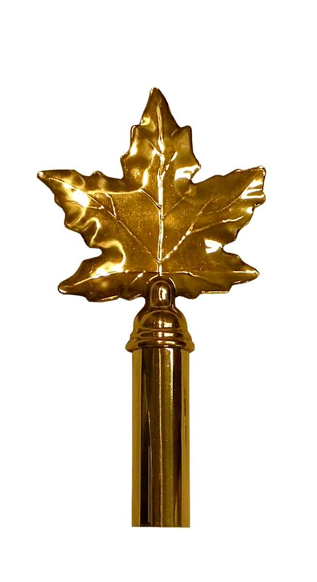 CANADIAN MAPLE LEAF -SOLID BRASS 8 1/4 IN