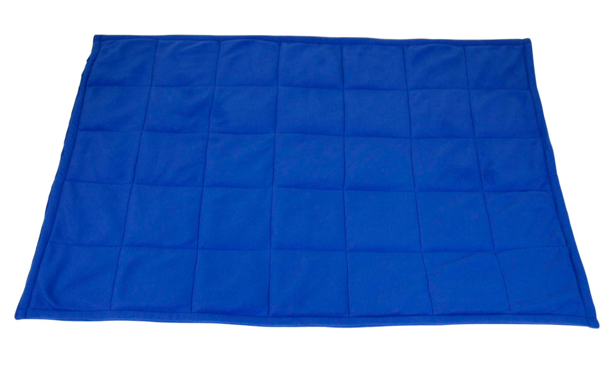 ABILITATIONS FLEECE WEIGHTED BLANKET - LG - BLUE